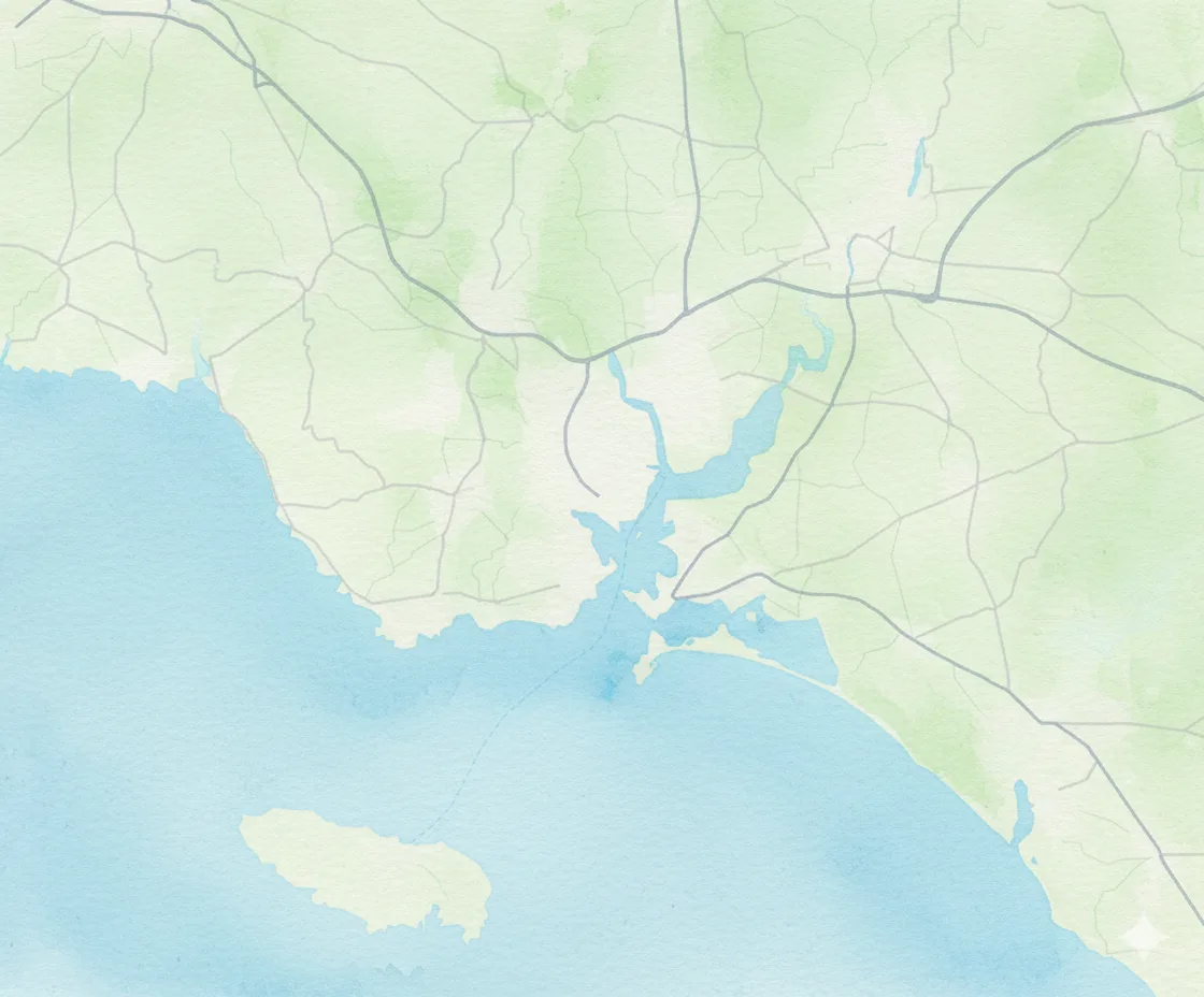 Carte des zones d'intervention — Lorient et environs